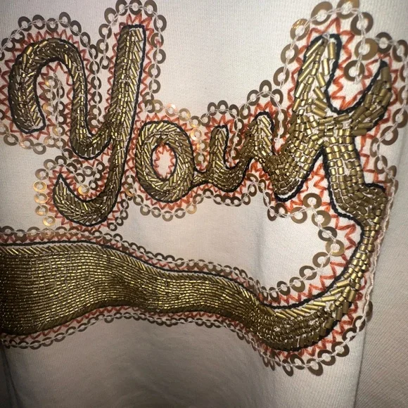 Free People Bali Drifter Sweatshirt Beaded New York Size Small$198